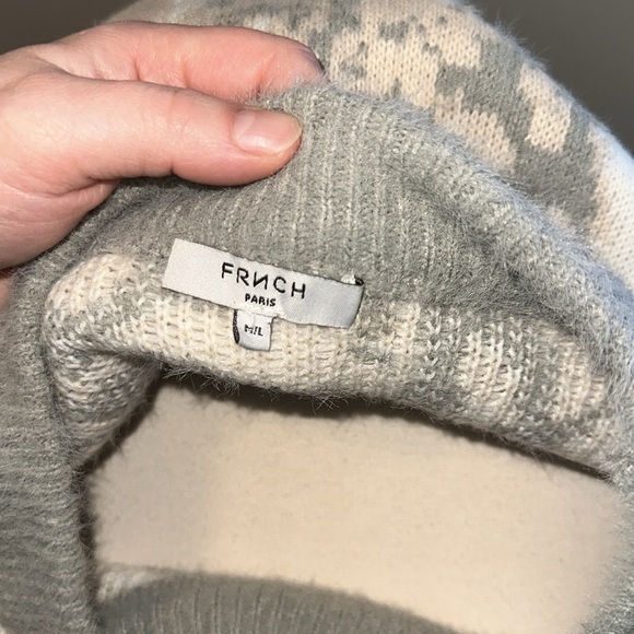 Frnch Nadera Womens Knit Abstract Print Pullover Sweater - Picture 6 of 6